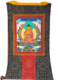 Thangka Painting of Lord Buddha with Brocade