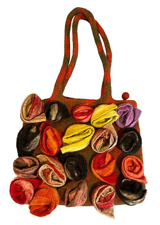 Flower decorated bag