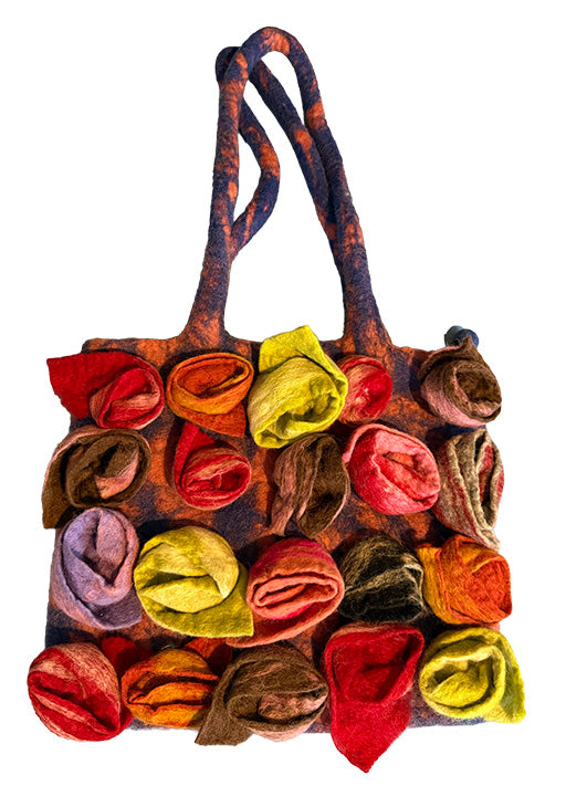 Flower decorated bag