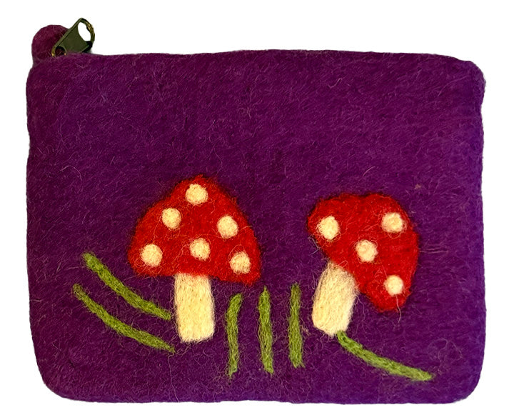 Purse with Mushroom Design
